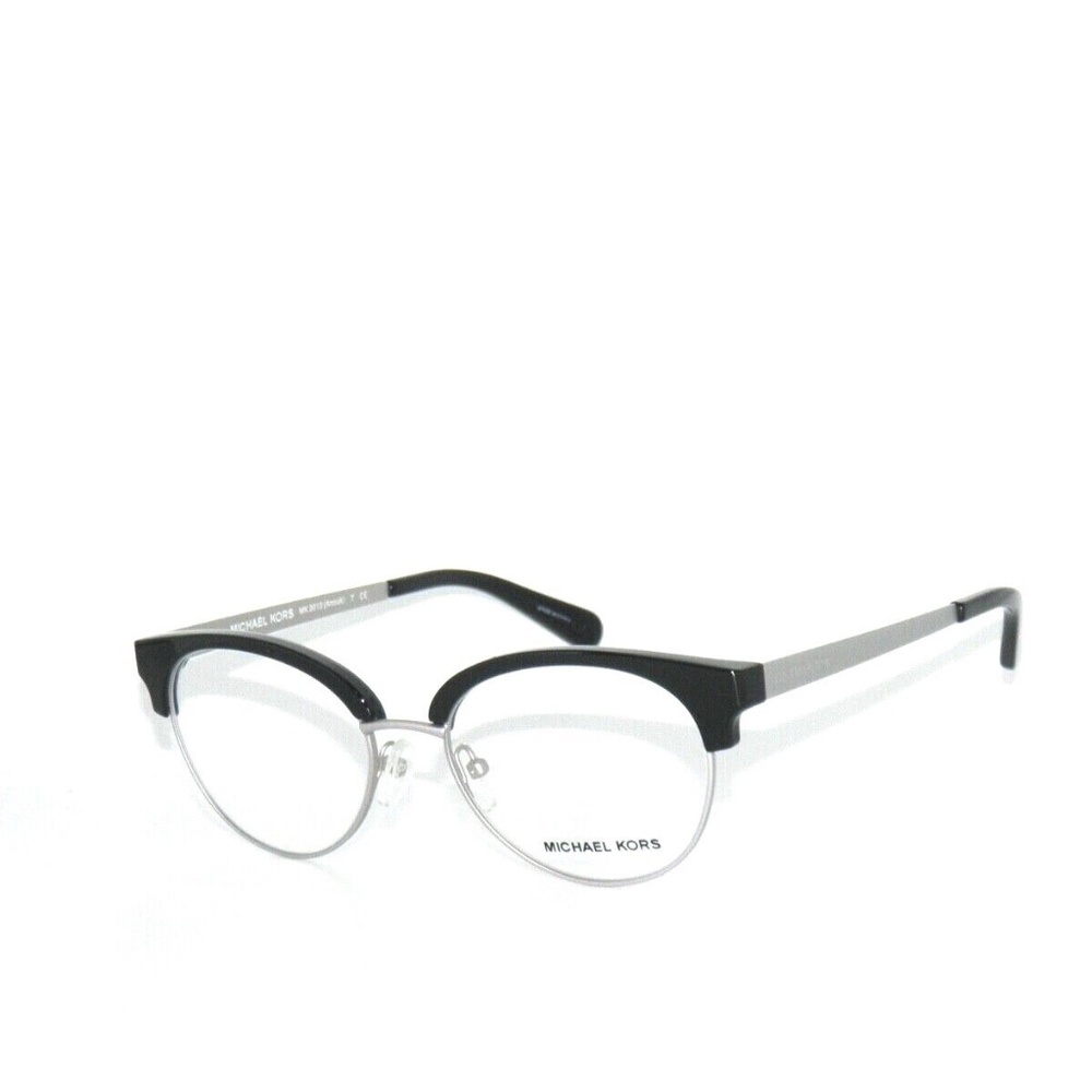 Michael Kors MK3013 Anouk 1142 52 Black Silver Iridescent Eyeglasses 3013